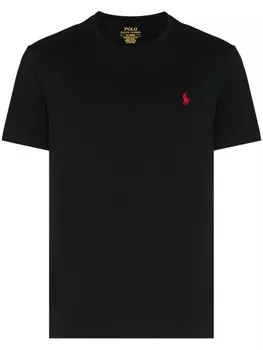 Polo Ralph Lauren футболка с вышитым логотипом, черный