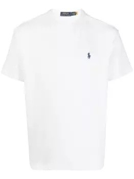 Polo Ralph Lauren футболка с вышитым логотипом, белый