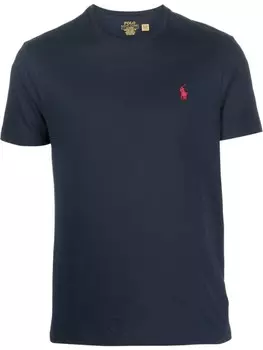 Polo Ralph Lauren футболка с вышитым логотипом, синий