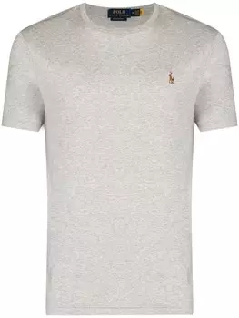 Polo Ralph Lauren футболка с вышитым логотипом, серый