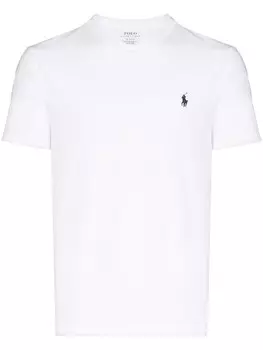 Polo Ralph Lauren футболка с вышитым логотипом, белый