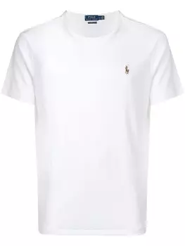 Polo Ralph Lauren футболка с вышитым логотипом, белый