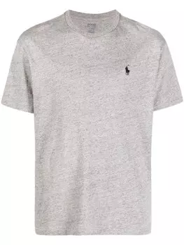 Polo Ralph Lauren футболка с вышитым логотипом, серый