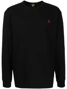 Polo Ralph Lauren футболка с вышитым логотипом, черный