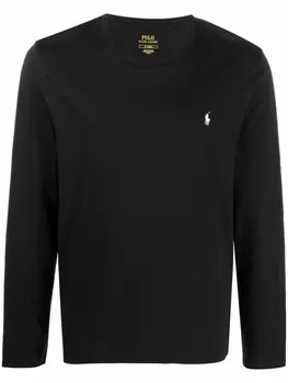 Polo Ralph Lauren футболка с вышитым логотипом, черный