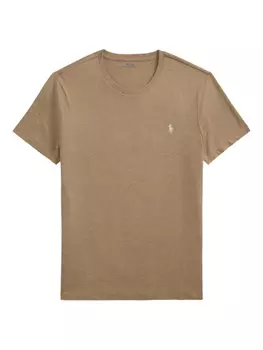 Polo Ralph Lauren футболка с вышитым логотипом, коричневый