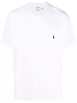 Polo Ralph Lauren футболка с вышитым логотипом, белый