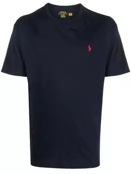 Polo Ralph Lauren футболка с вышитым логотипом, синий
