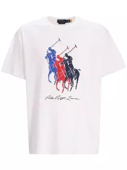 Polo Ralph Lauren футболка с вышивкой Big Pony, белый