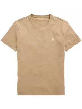 Polo Ralph Lauren футболка с вышивкой Polo Pony, коричневый