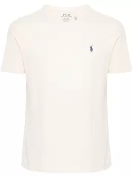 Polo Ralph Lauren футболка с вышивкой пони, нейтральный цвет