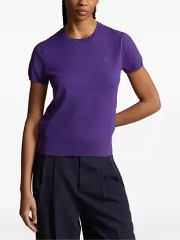 Polo Ralph Lauren футболка тонкой вязки, фиолетовый