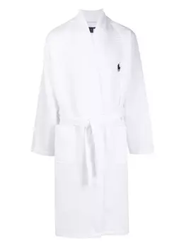 Polo Ralph Lauren халат с логотипом Polo Pony, белый