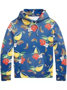 Polo Ralph Lauren худи с графичным принтом, синий