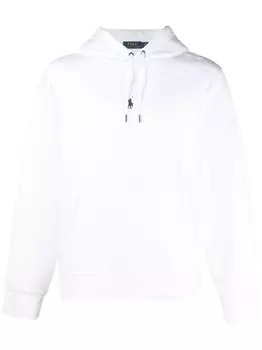 Polo Ralph Lauren худи с кулиской и вышитым логотипом, белый