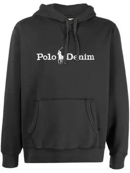 Polo Ralph Lauren худи с кулиской и логотипом, серый
