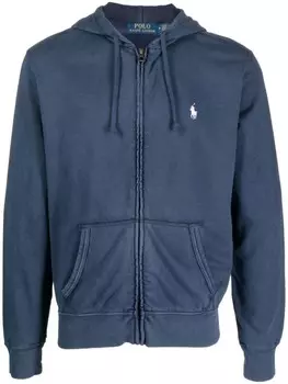 Polo Ralph Lauren худи с кулиской и вышитым логотипом, синий