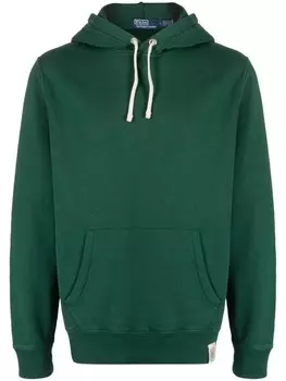 Polo Ralph Lauren худи с кулиской и нашивкой-логотипом, зеленый