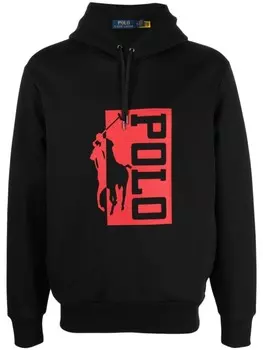 Polo Ralph Lauren худи с логотипом, черный