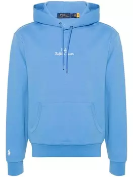 Polo Ralph Lauren худи с вышитым логотипом, синий