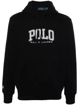 Polo Ralph Lauren худи с вышитым логотипом, черный
