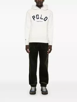 Polo Ralph Lauren худи с вышитым логотипом, белый