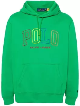 Polo Ralph Lauren худи с вышитым логотипом, зеленый