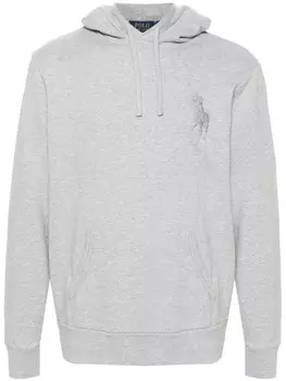 Polo Ralph Lauren худи с вышивкой Polo Pony, серый