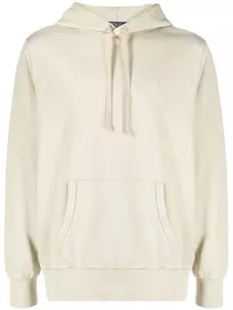 Polo Ralph Lauren худи с вышивкой Polo Pony, нейтральный цвет