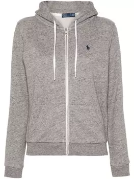 Polo Ralph Lauren худи с вышивкой Polo Pony, серый