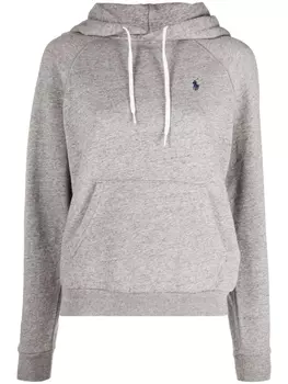 Polo Ralph Lauren худи с вышивкой, серый