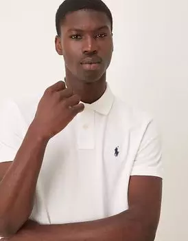 Polo Ralph Lauren Icon Logo Поло с короткими рукавами белого цвета