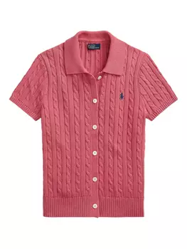 Polo Ralph Lauren кардиган фактурной вязки, розовый