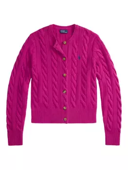 Polo Ralph Lauren кардиган фактурной вязки, розовый