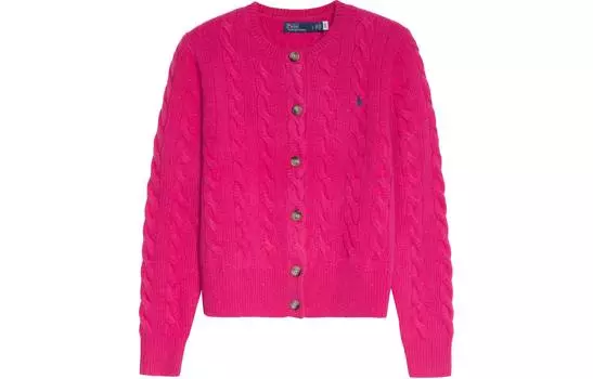 Polo Ralph Lauren Кардиган Polo-Pony Cable-knit Cardigan Pink
