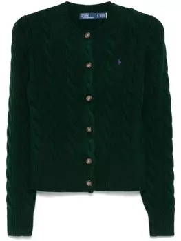 Polo Ralph Lauren кардиган с косами, зеленый
