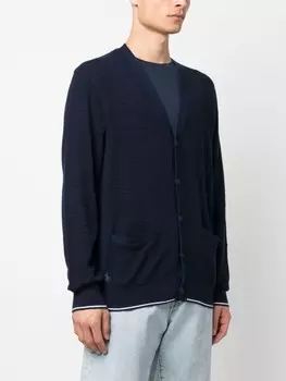 Polo Ralph Lauren кардиган с V-образным вырезом и вышитым логотипом, синий