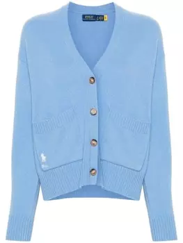 Polo Ralph Lauren кардиган с вышитым логотипом, синий