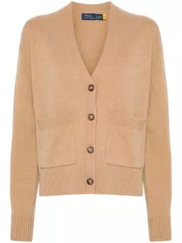 Polo Ralph Lauren кардиган с вышитым логотипом, нейтральный цвет