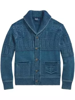 Polo Ralph Lauren кардиган в технике пэчворк, синий