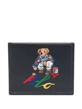 Polo Ralph Lauren картхолдер с вышитым логотипом, синий