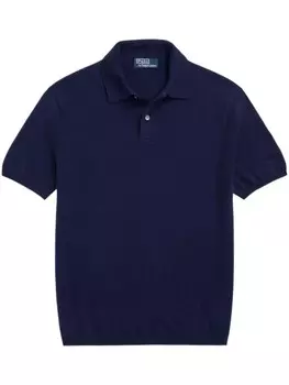 Polo Ralph Lauren кашемировая рубашка поло тонкой вязки, синий
