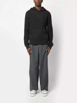 Polo Ralph Lauren кашемировое худи в рубчик, серый