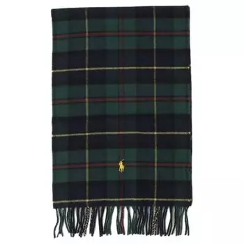 Polo Ralph Lauren Кашемировые вязаный шарф мужской темно-зеленый