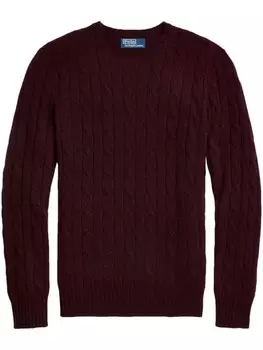Polo Ralph Lauren кашемировый джемпер фактурной вязки, красный