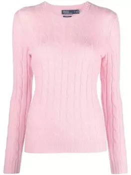 Polo Ralph Lauren кашемировый джемпер фактурной вязки, розовый