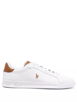 Polo Ralph Lauren кеды с вышитым логотипом, белый