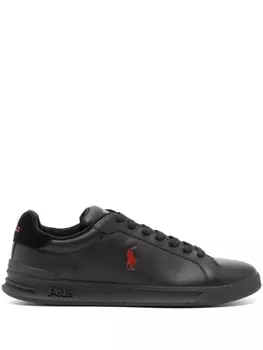 Polo Ralph Lauren кеды с вышивкой, черный