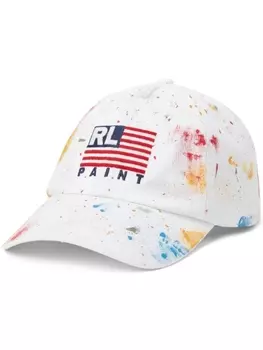 Polo Ralph Lauren кепка с эффектом разбрызганной краски, белый