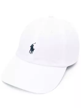 Polo Ralph Lauren кепка с вышитым логотипом, белый
